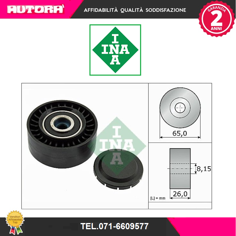 532056410 Rullo tenditore, Cinghia Poly-V (MARCA INA)..