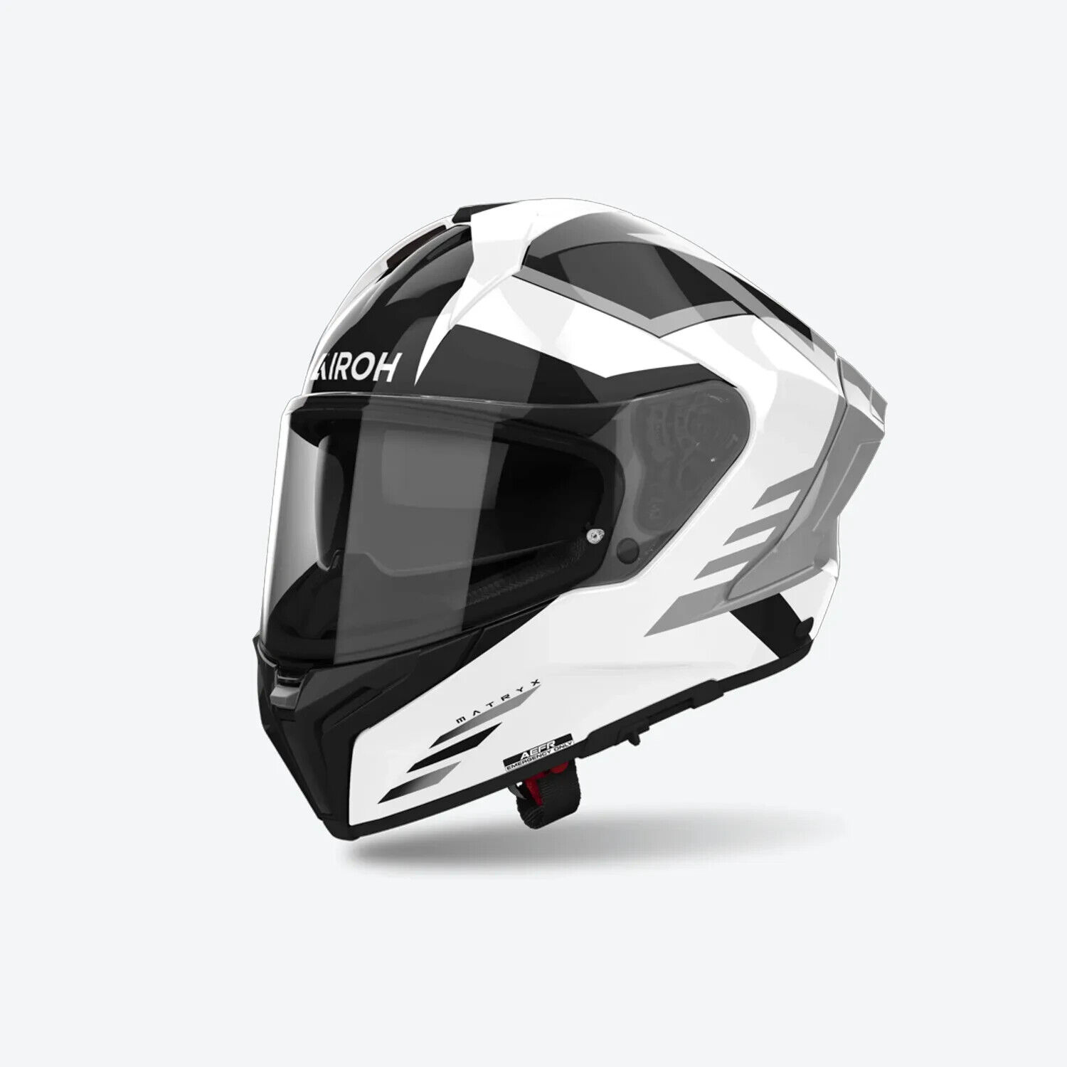 CASCO INTEGRALE AIROH MATRYX THRON - BIANCO LUCIDO - TAGLIA S