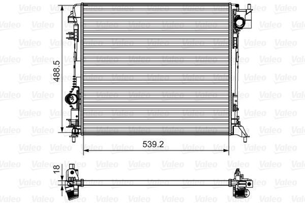 Radiatore, Raffreddamento motore VALEO 735625 compatibile con NISSAN RENAULT