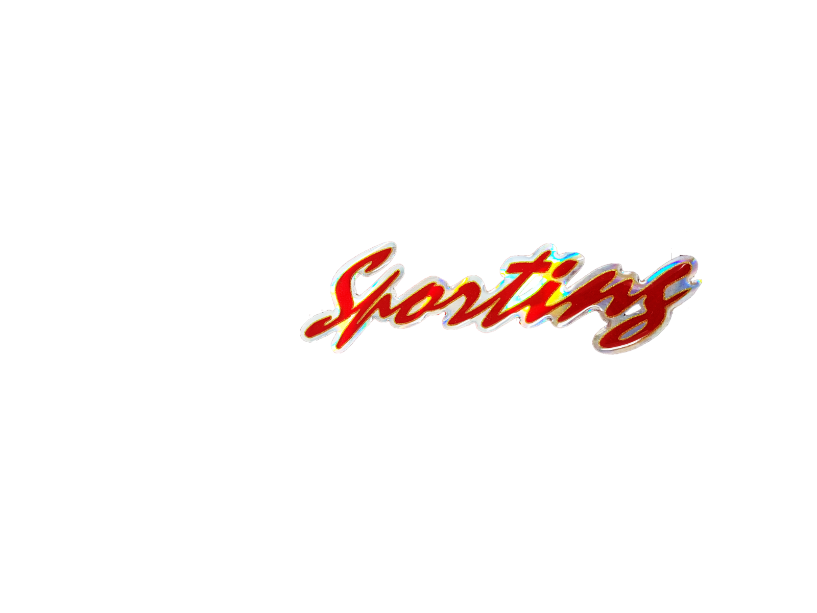 Sticker Adesivo 3D Scritta Sporting HQ, Rosso
