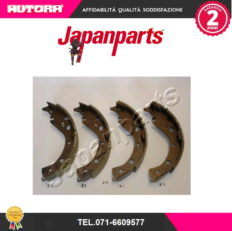 GF214AF Kit ganasce freno adatto a Toyota RAV 4 II (MARCA-JAPANPARTS)