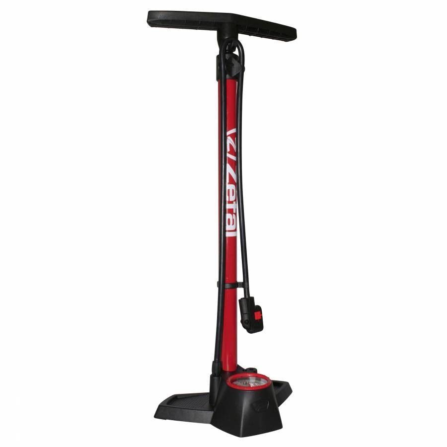 Pompa A Piede Zefal Profilo Max fp30 Corpo Acciaio Tutore Resina Red Manometro 1