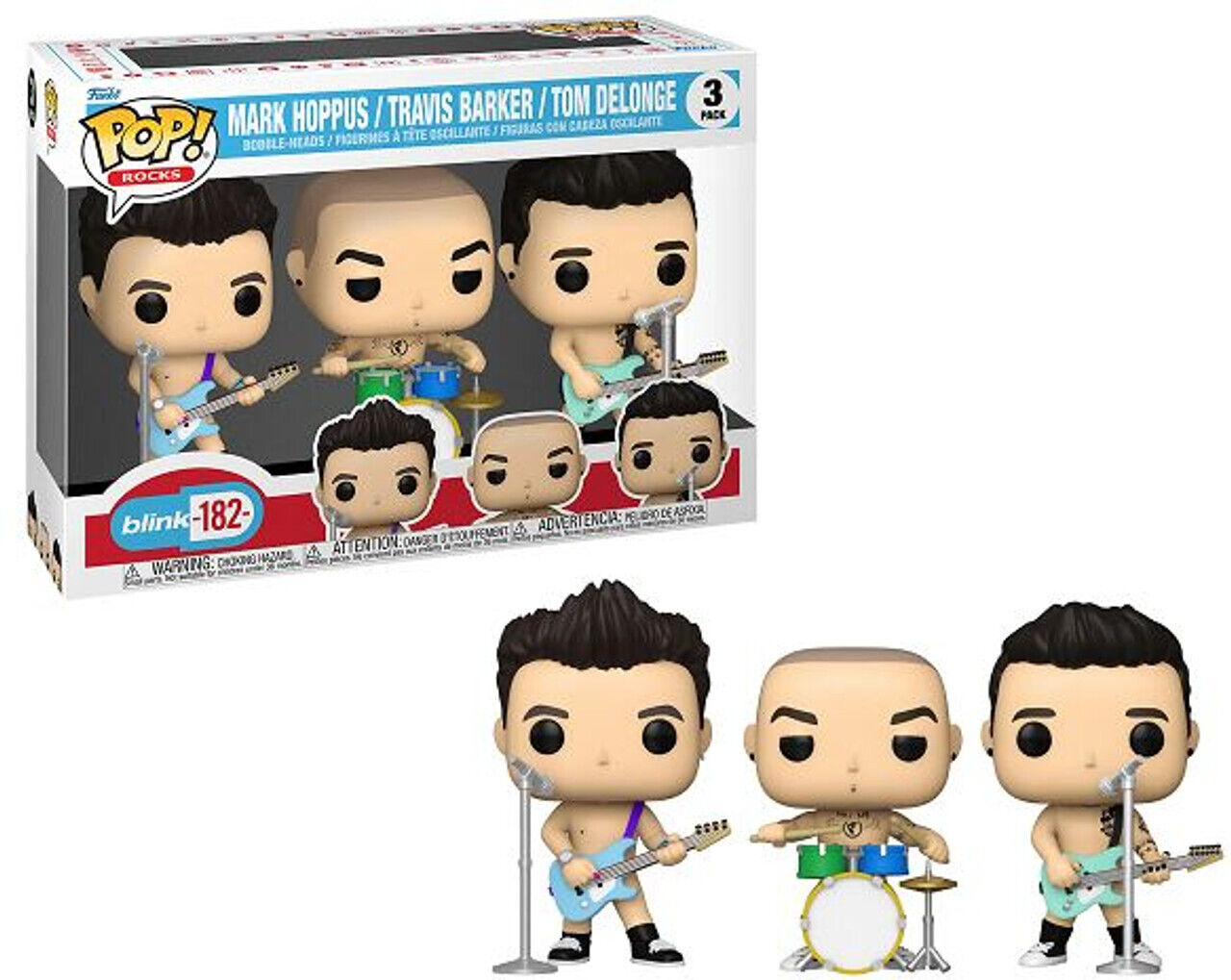 Funko POP Rocks Blink-182 3-Pack: Mark Hoppus / Travis Barker / Tom Delonge