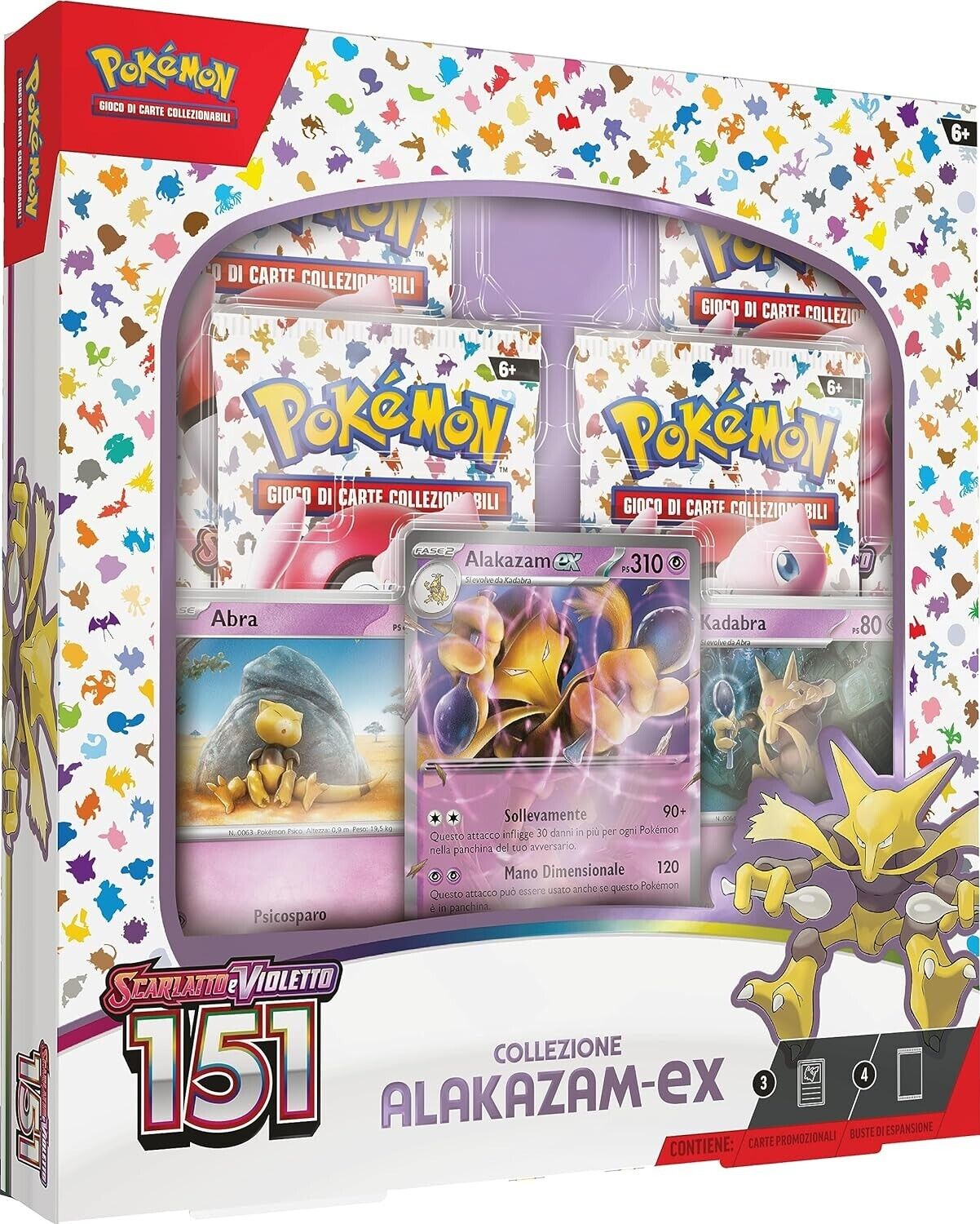 collezione alakazam ex pokémon italian scarlatto violetto 151 pokemon carte gcc