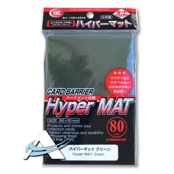 80 Bustine Protettive Standard Size • KMC • Hyper Mat • Matte • Verde • MTG