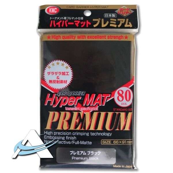 80 Bustine Protettive Standard Size • KMC • Hyper Mat Premium Full Matte • Nero
