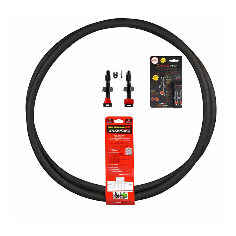 Kit mousse antiforatura + valvole in carbonio ANACONDA 3.0 27.5X1.90-2.00" CARBO