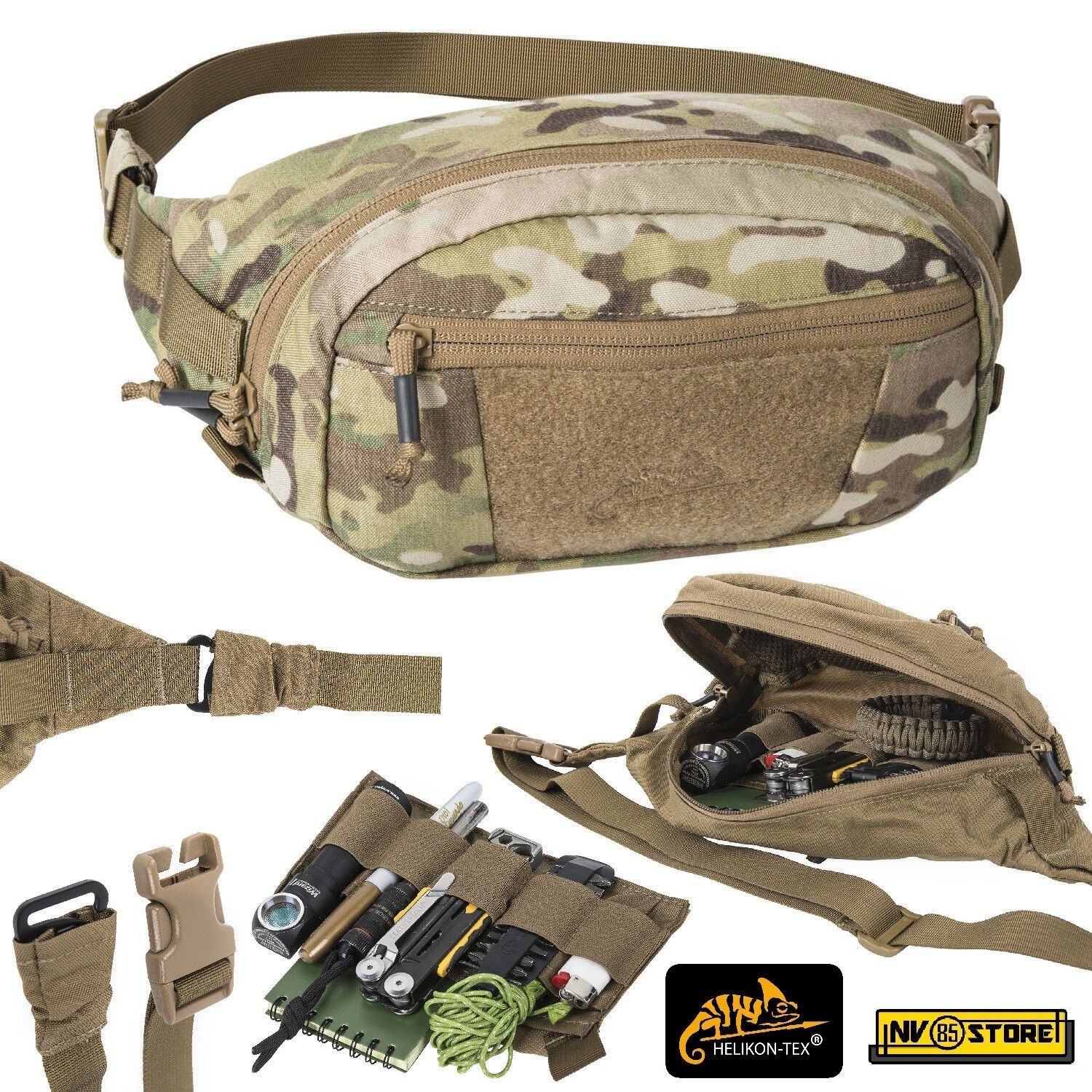 Marsupio HELIKON-TEX Bandicoot CORDURA® Tattico Militare Softair Uomo MULTICAM