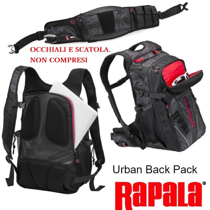 RUBP Rapala Urban Back pack Backpack   Zaino Borsa SPINNING CON PORTA CANNA