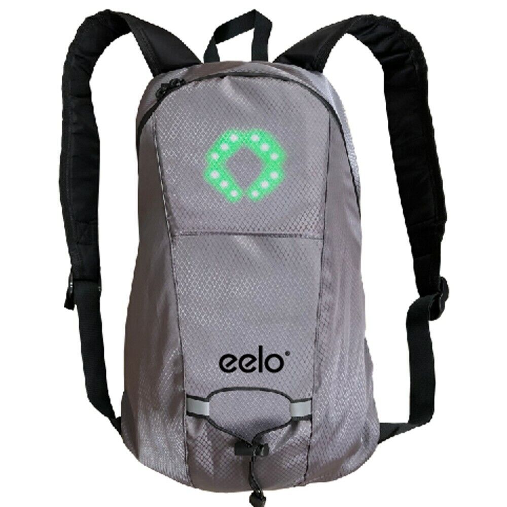eelo Waterproof Cycling Shoulder Backpack W/ LED Light and USB Adapter for Bike