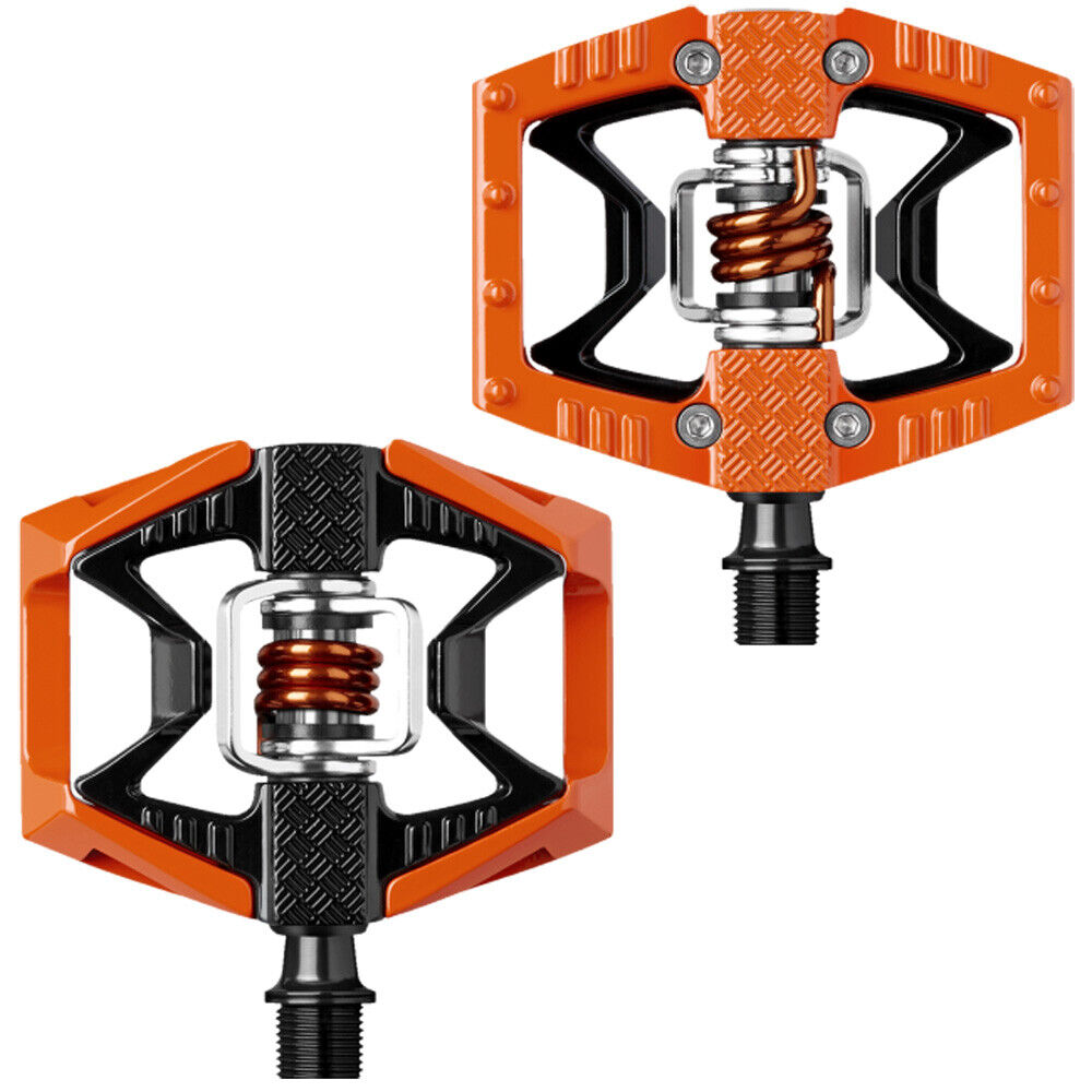 Crank Brothers Doubleshot Pedali Arancione Nero XC Trail Tutti Mountain