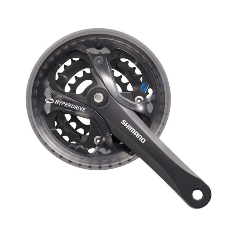guarnitura acera m361 8v nera 42/32/22d 175mm + paracatena SHIMANO bici mtb