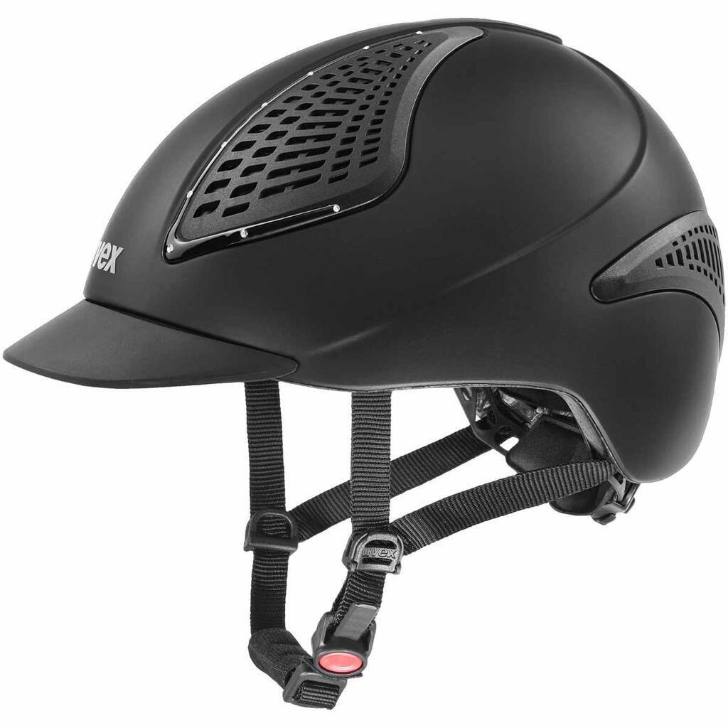 Casco d'equitazione Uvex EXXENTIAL II Glamour black mat misura S/M