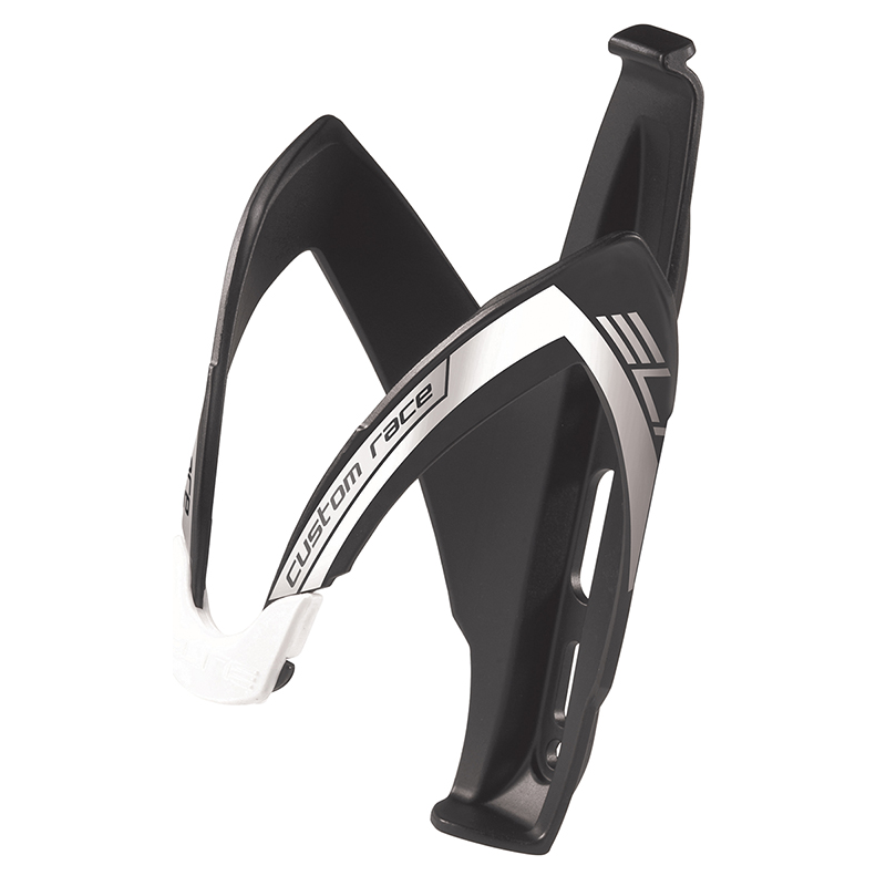 Elite Custom Race Supporto Borraccia Nero/Bianco Strada Mountain Croce Bici