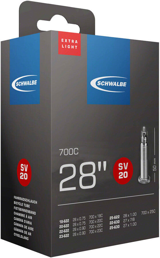 Schwalbe Extra Luce Tubo - 700x18 - 25mm 50mm Valvola Presta