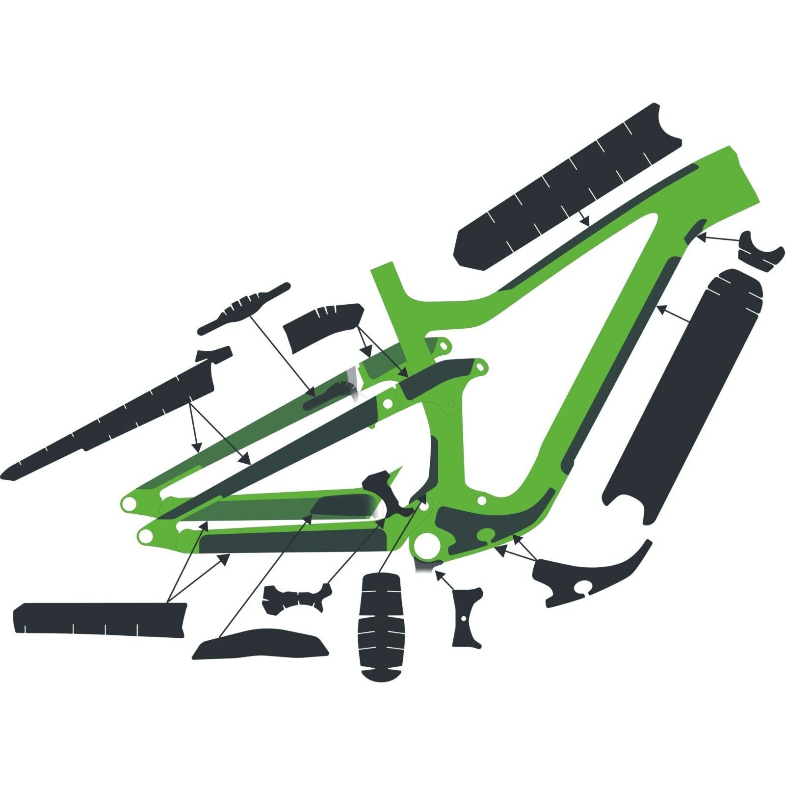 Kit Protezione Telaio Syncros Per Ransom Carbon Clear Gloss
