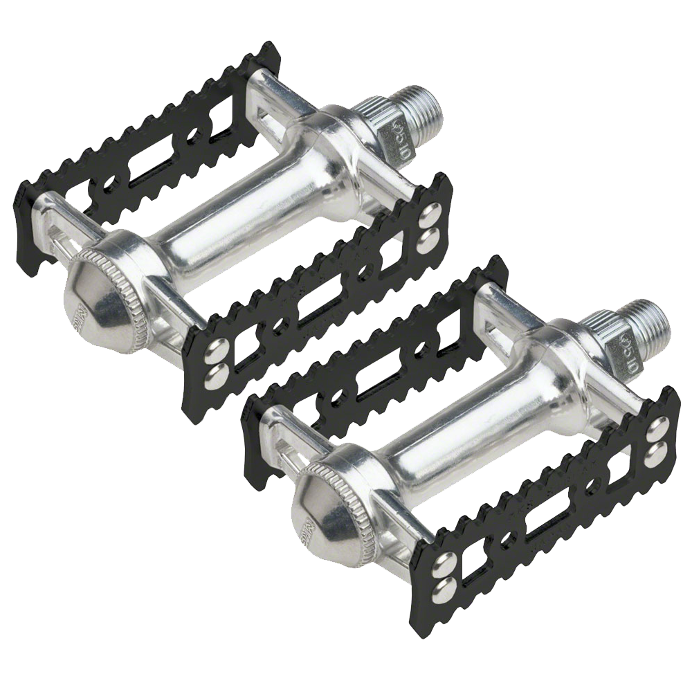 MKS Sylvan Stream Nero Argento Pedali Cambio Fisso Strada Bicicletta