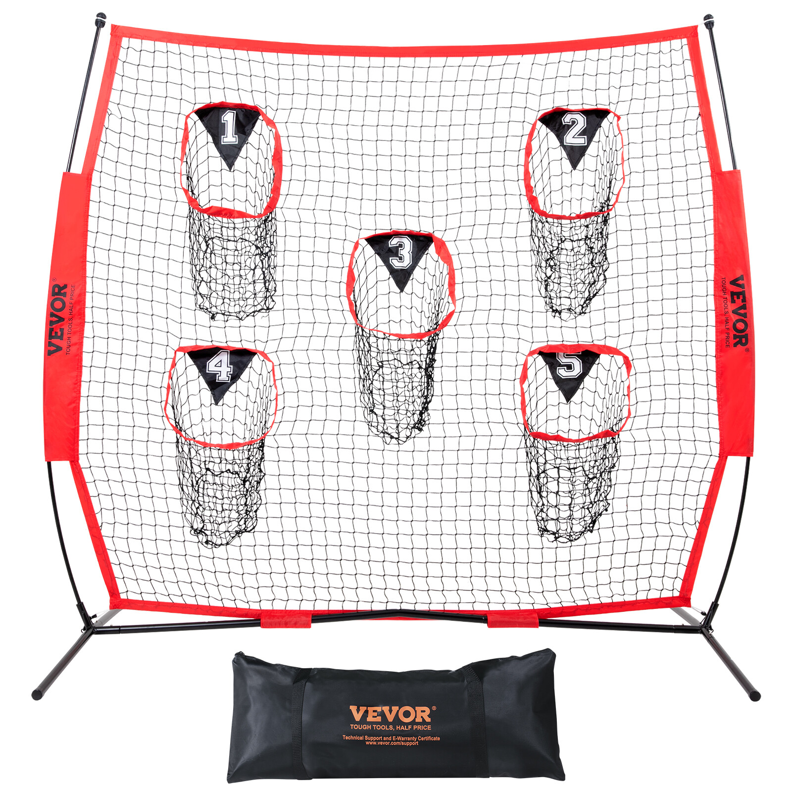 VEVOR Rete da Allenamento Portatile per Football Americano 186,5x190 cm Rugby
