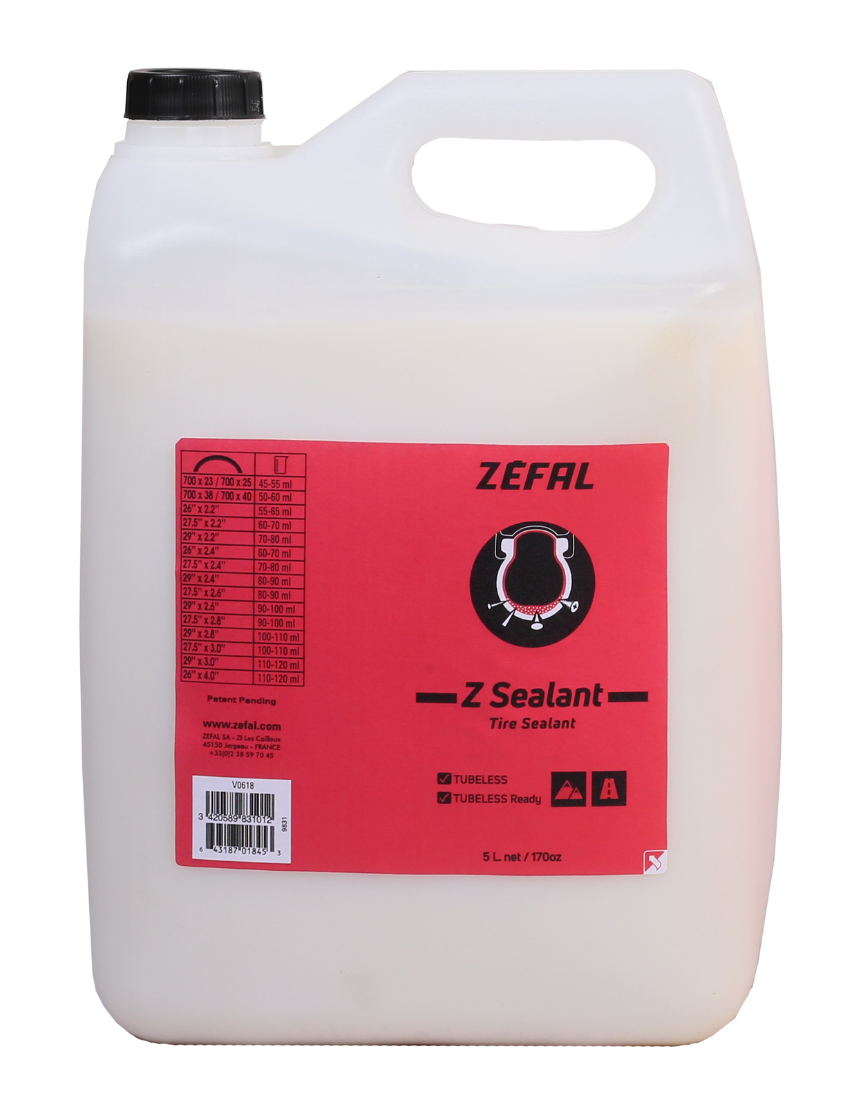 Sigillante tubeless Zefal Z SEALANT 5 litri