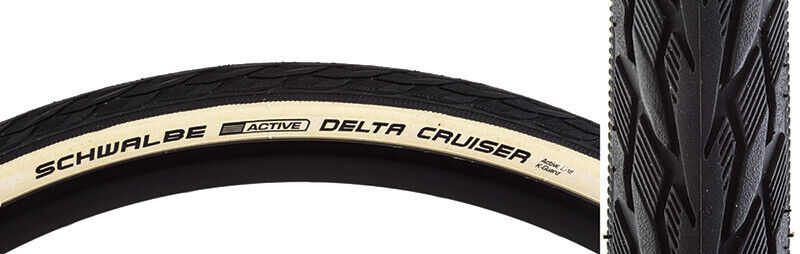 Schwalbe Delta Cruiser Pneumatici K-Guard 700x28 Nero / WH Filo