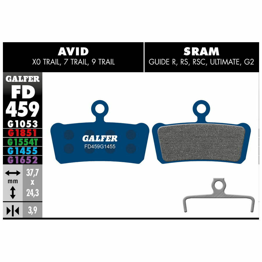 pastiglie mescola blu per sram guide r, rs, rsc, ultimate, g2 r, rs, rsc, ultima