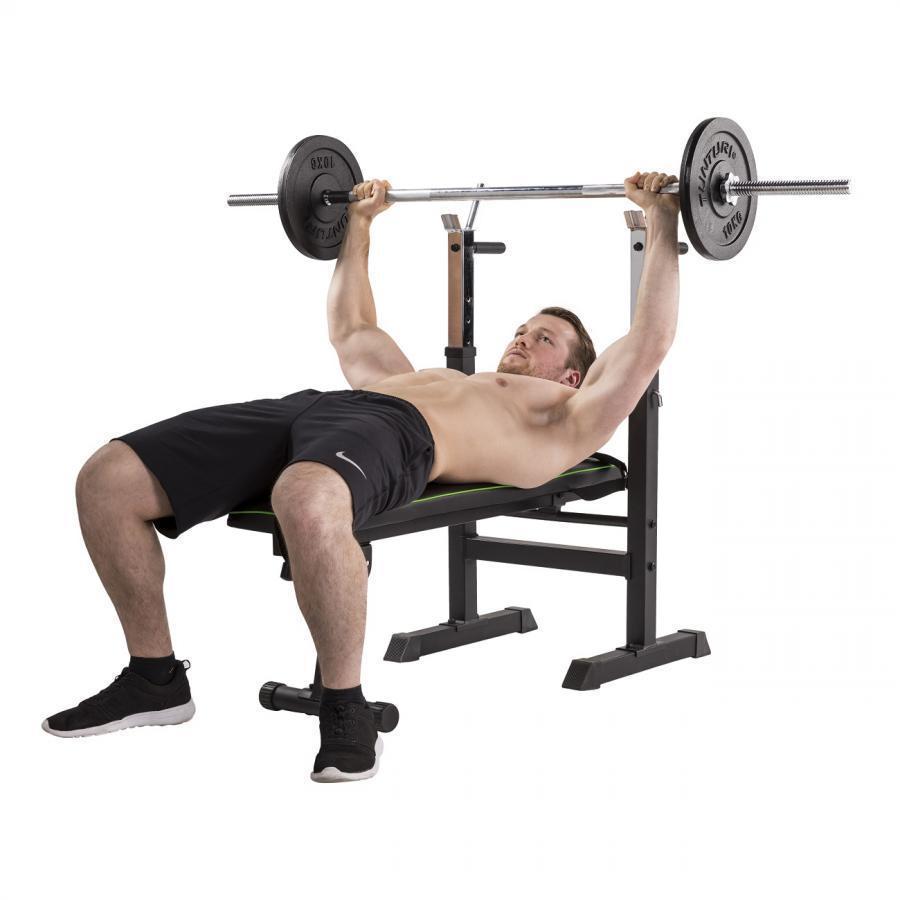 PANCA CON PORTABILANCIERE TUNTURI WB20 RICHIUDIBILE HOME GYM FITNESS