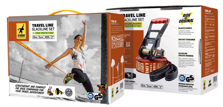 Travel Line Slackline + Protezione per Alberi GIBBON