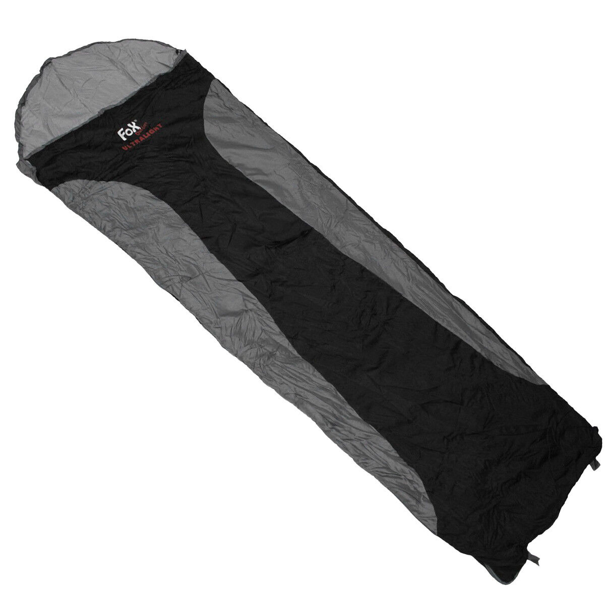 Fox Outdoor Sleeping Bag Ultralight Camping Fishing Warm Outdoor Black / Grey