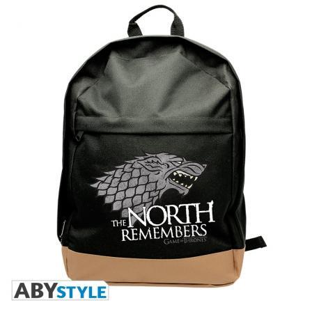 GAME OF THRONES - STARK - Zaino in Poliestere Medio 42x31 Nero Con Spallacci Imb