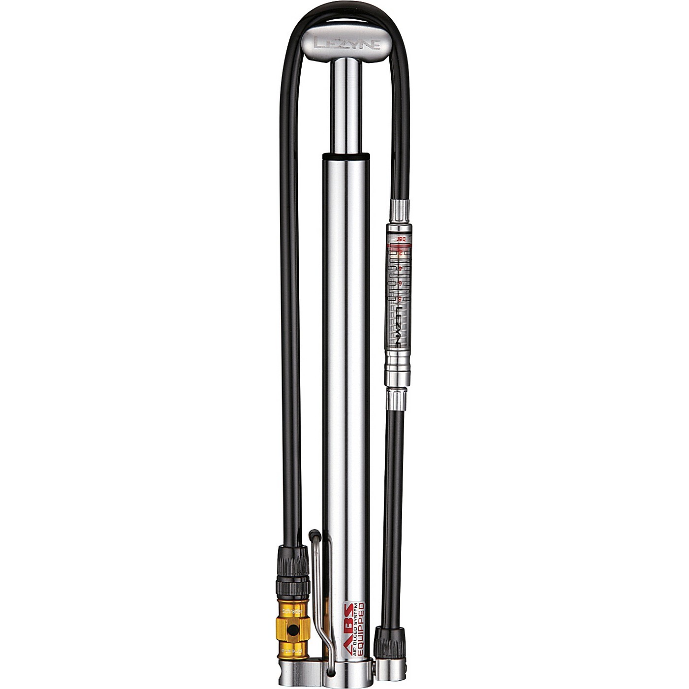 Lezyne mini cnc micro floor drive digitale hpg argento Bici