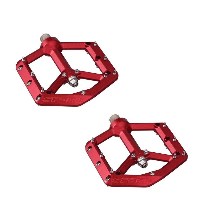 coppia pedali flat spike reboot rosso SPANK flat bici pedali