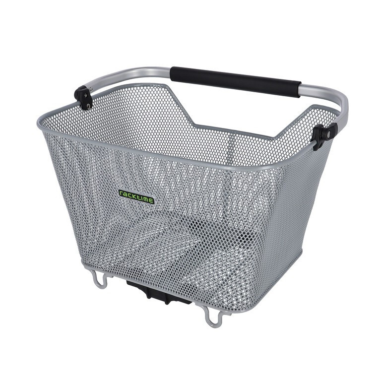 Cestino sistema Racktime Baskit Deluxe 2.0, 45x33x30cm, argento, 23ltr, Snapit 2