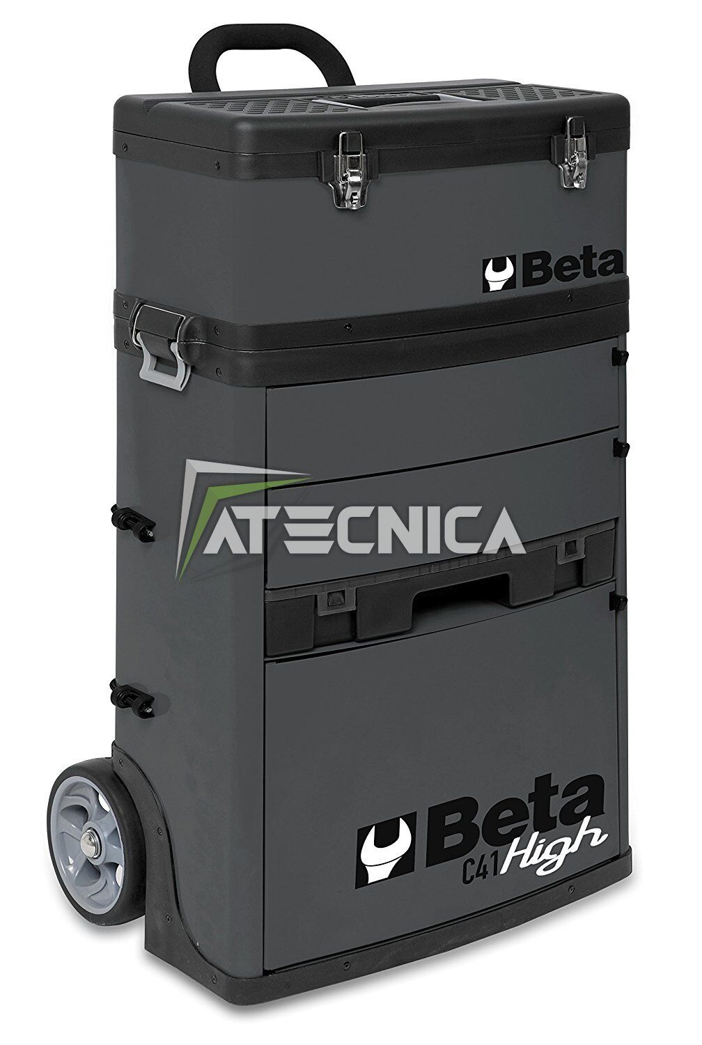 Trolley carrello Beta Tools C41H G cassettiera portautensili a 2 moduli grigio