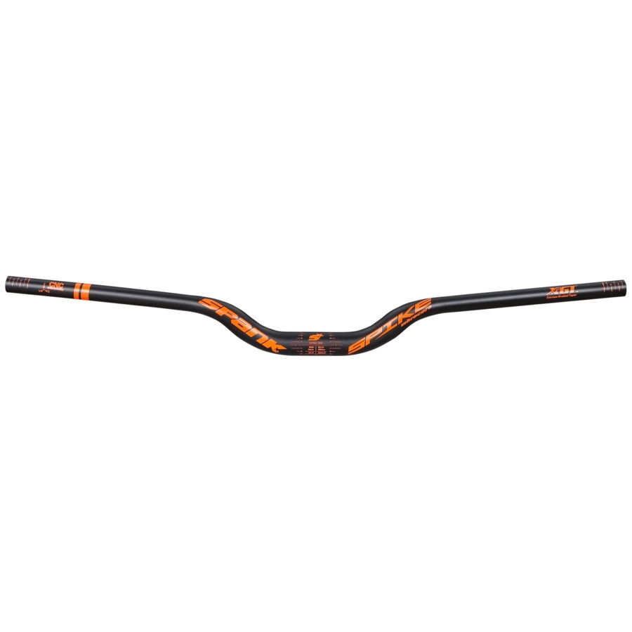 manubrio spike 800 vibrocore xgt 31,8mm x 800mm rise 50mm nero/arancio SPANK bic