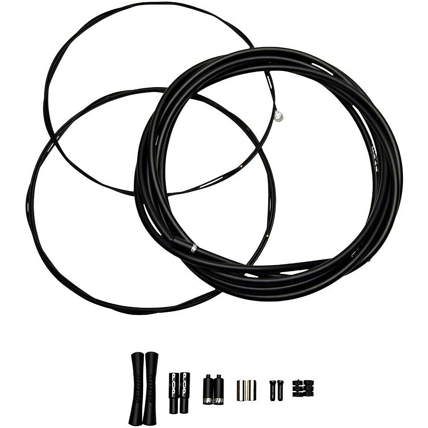 Kit cavi cambio sram slickwire strada/mtb 2x 2300mm 1.1mm 4mm nero Bici