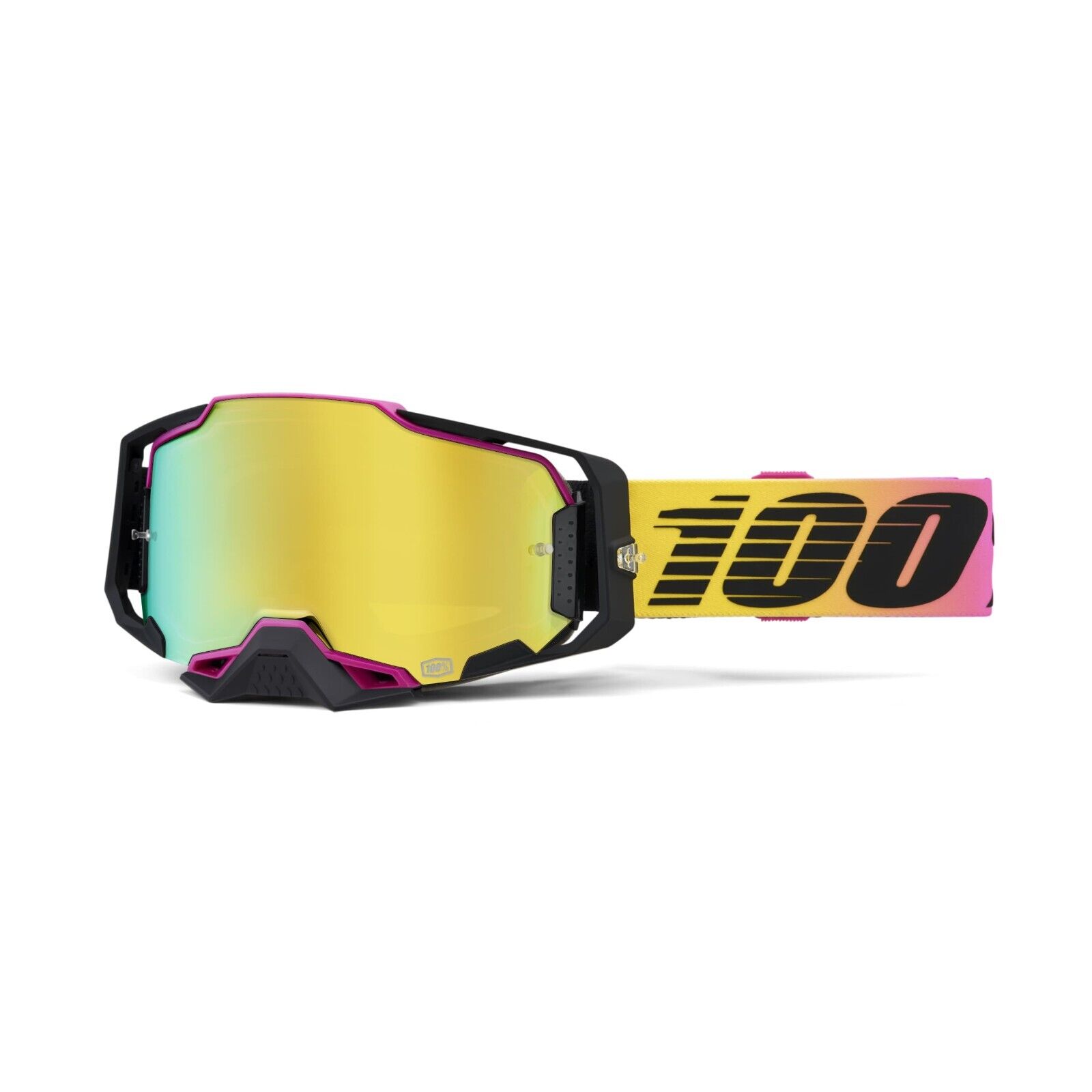 Maschera 100% Armega 91 Gold Mirror Lens