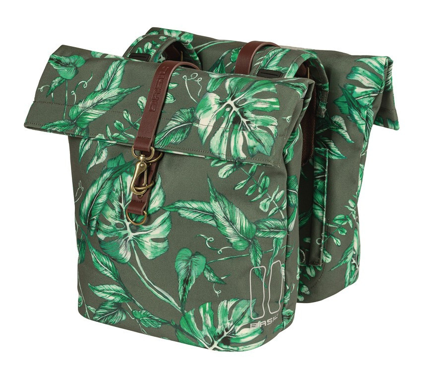 Borsa doppia Basil Ever-Green thymian verde, 28x16x35cm