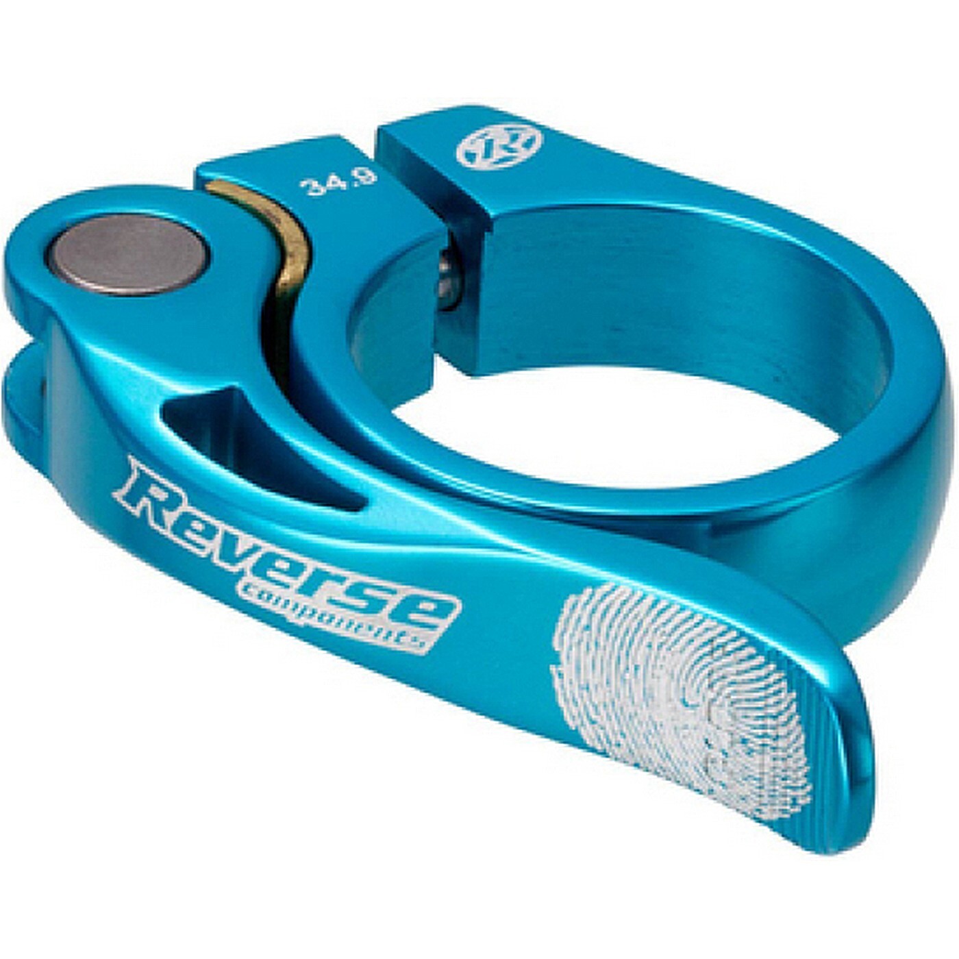 Morsetto sella reverse long life ø34 9mm azzurro Bici