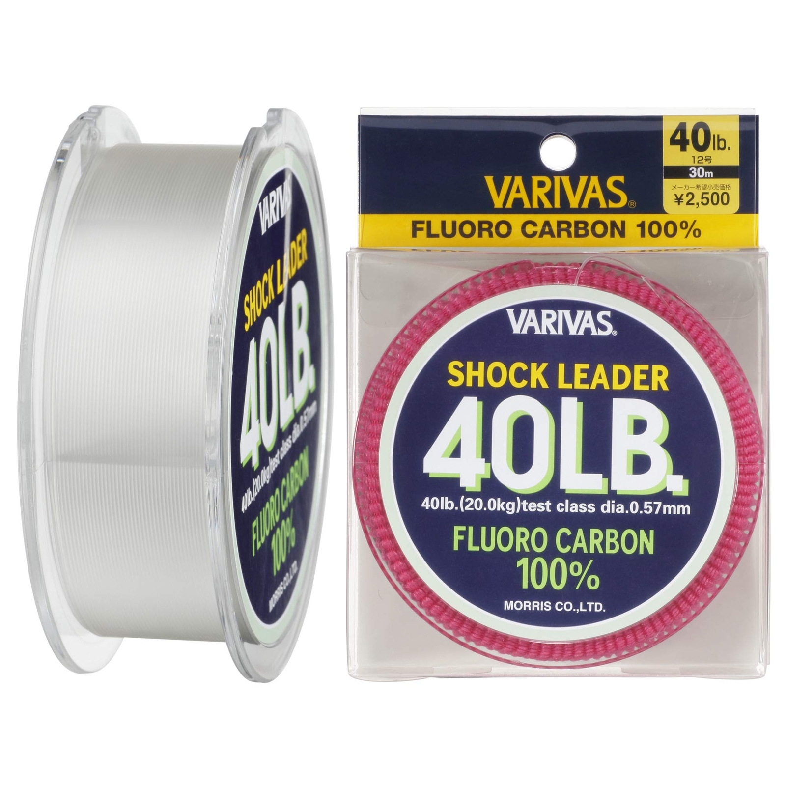 MORRIS VARIVAS Shock Leader Fluorocarbone Linea 30m #12 40lb Naturale ‎ Da 21086
