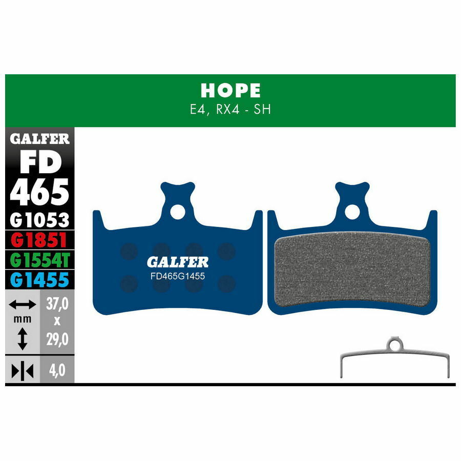 pastiglie mescola blu per hope rx4 FD465G1455 GALFER BIKE freni bici