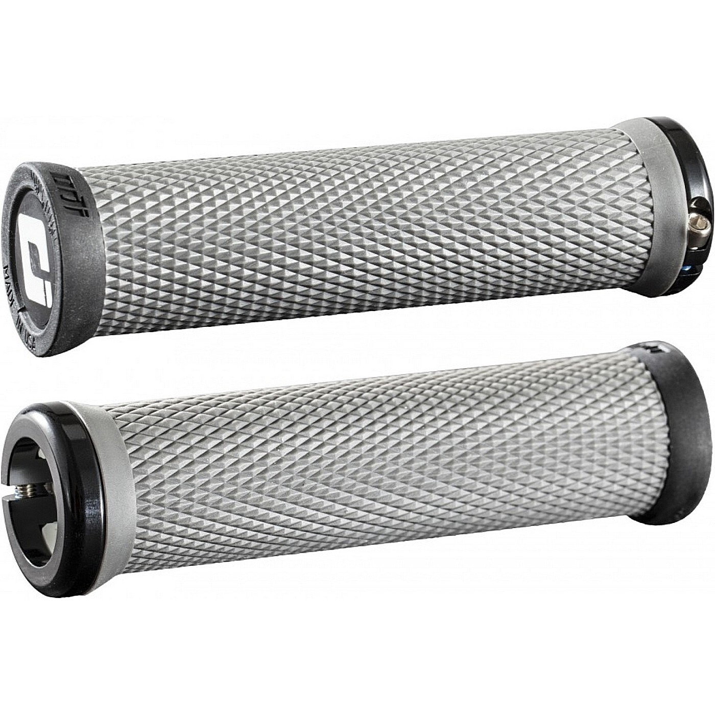 Manopole mtb odi elite motion lock-on 2.1 grigie morsetti neri 130mm Bici