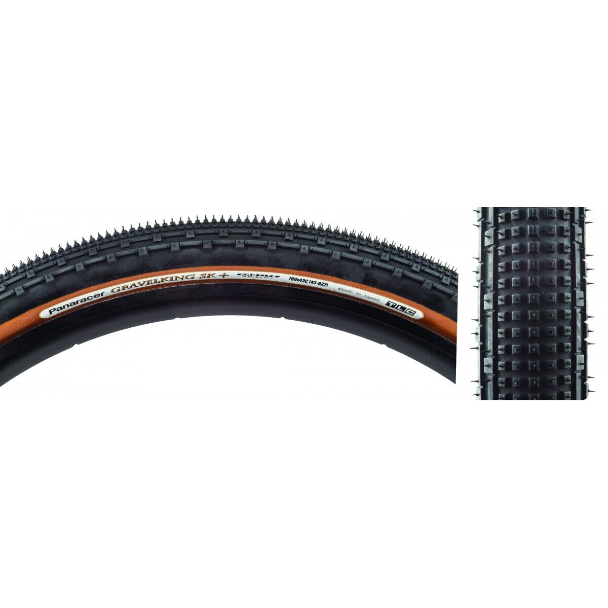 Panaracer Gravelking Sk + 700x50 Tubeless Pieghevole Pneumatici Nero/Marrone