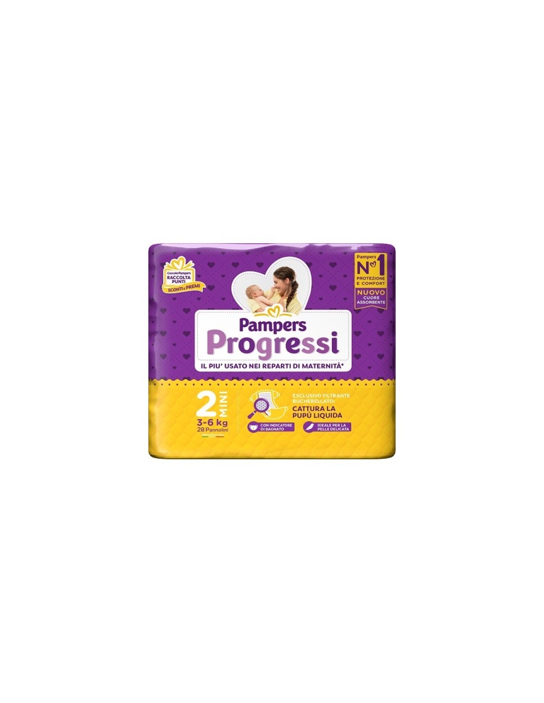 Pampers Progressi Tg.2 Mini 3-6kg 28pz