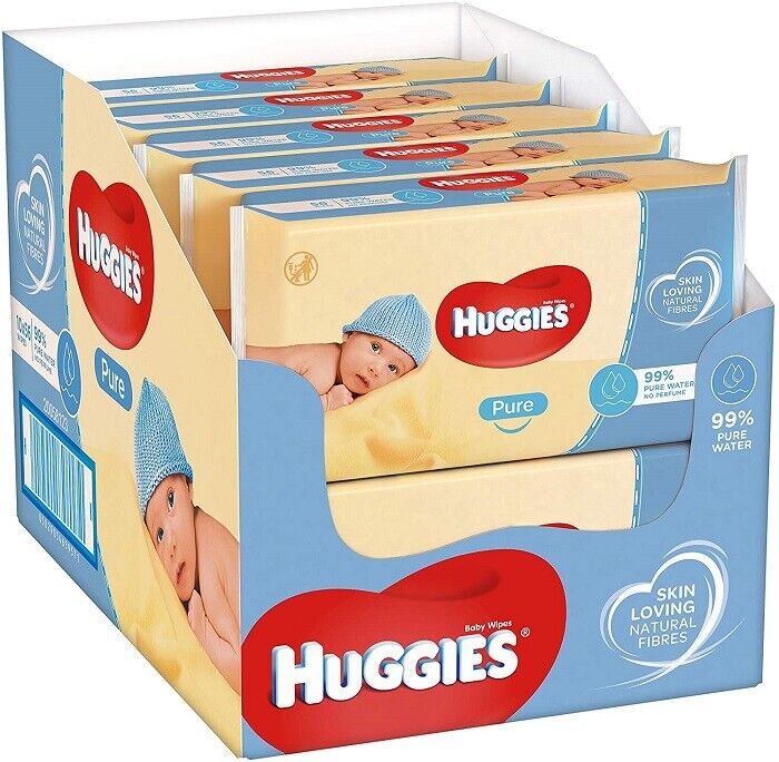 Huggies Pure Salviette Umidificate per Bambini Offerta 10 Confezioni da 56 Pezzi