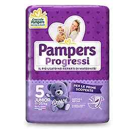 PAMPERS Progressi Taglia 5 12/18kg 19 Pezzi