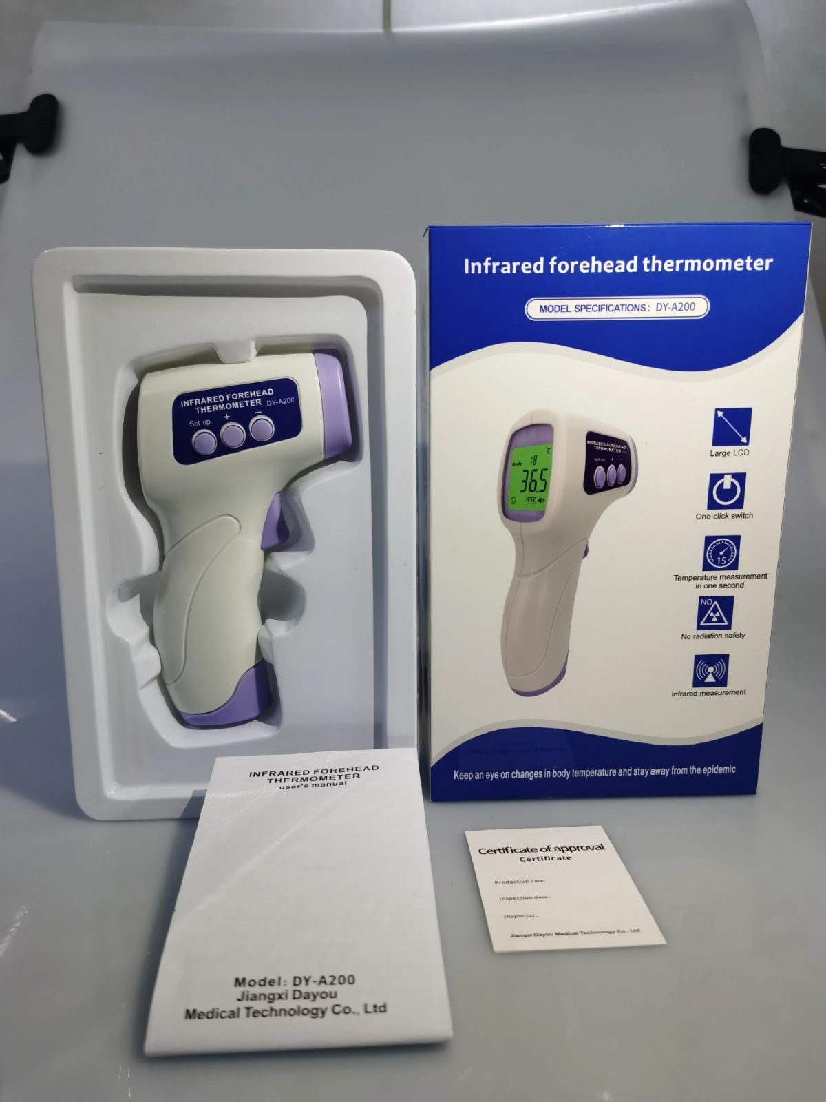 Termometro IR fronte senza contatto infrared thermometer DY-A200