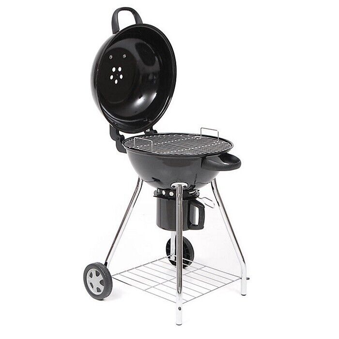 Barbecue BBQ PUPO grill a carbone carbonella da Giardino con Coperchio e Ruote