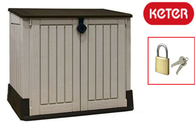 BAULE DA ESTERNO IN RESINA PORTA ATTREZZI BAULE GIARDINO KETER STORE IT OUT
