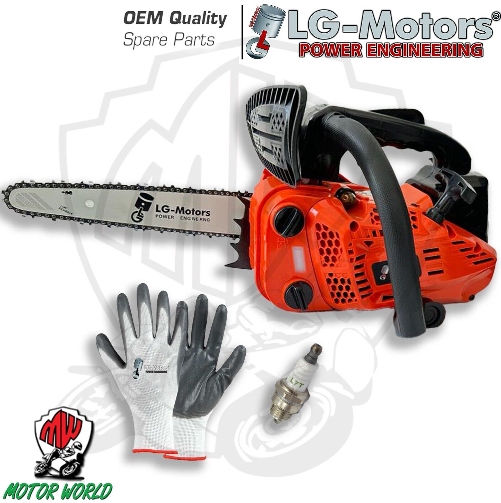 MOTOSEGA DA POTATURA PICCOLA LEGGERA 25 CC 0,9 KW LAMA BARRA CARVING  PASSO 1/4