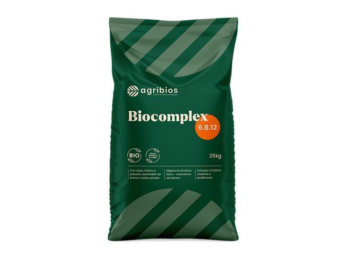 Biocomplex, NPK 6-8-12 + microelementi (25 kg), concime granulare per ortaggi, f